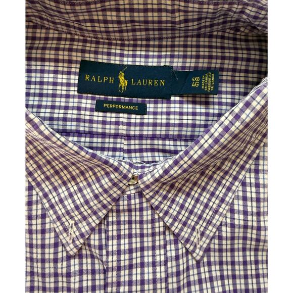 Ralph Lauren Performance Men’s 4XB Big Plaid Stretch Dress Shirt Classic Fit - Picture 3 of 6